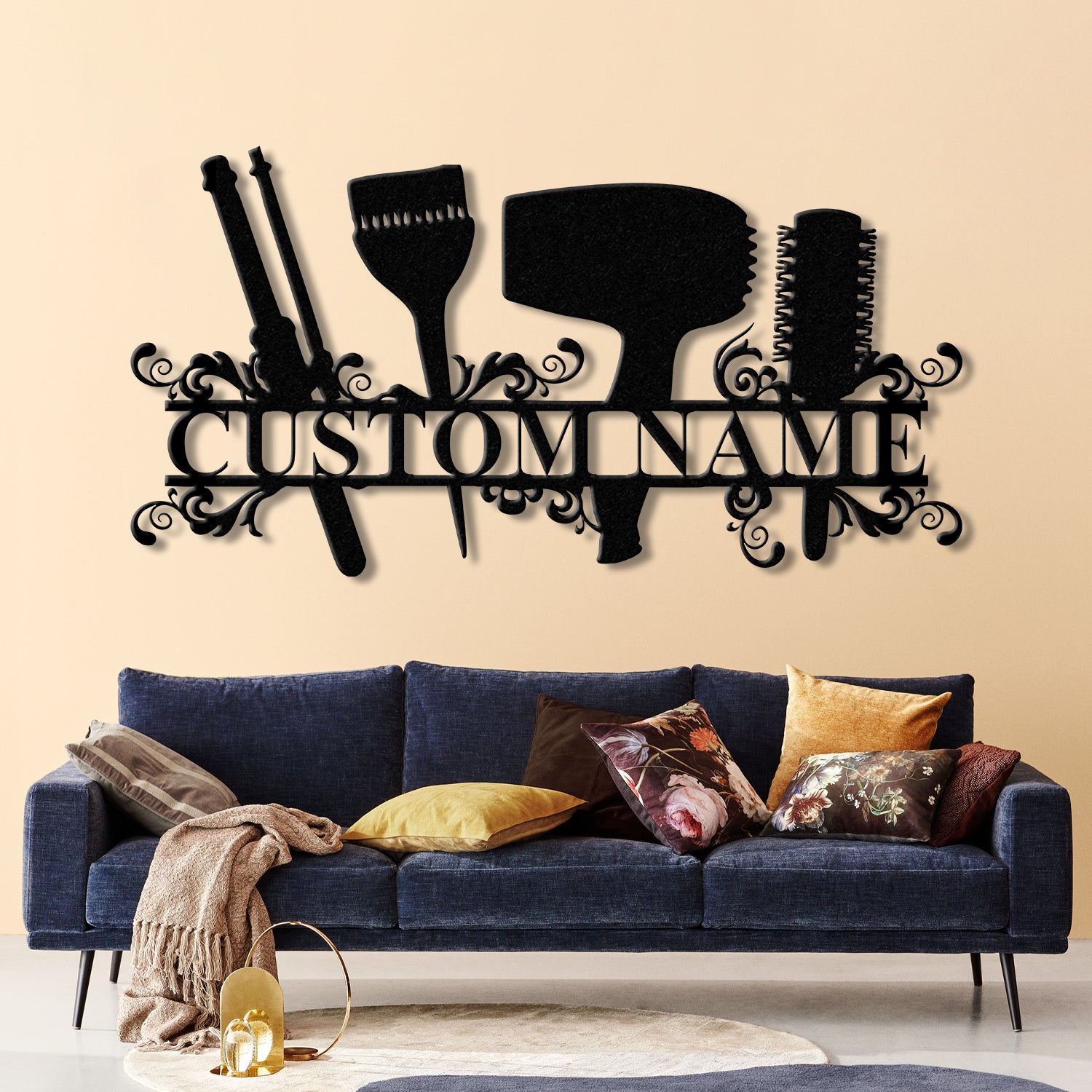 Personalized Hair Salon Metal Sign, Custom Hairstylist Wall Decor, Beauty Salon Welcome Sign, Salon Wall Art, Christmas Gift for Hairdresser