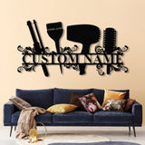 Personalized Hair Salon Metal Sign, Custom Hairstylist Wall Decor, Beauty Salon Welcome Sign, Salon Wall Art, Christmas Gift for Hairdresser
