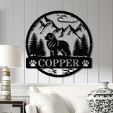 Personalized New Foundland Metal Sign, Custom Dog Name Sign, Dog Memorial Gift, New Foundland Wall Decor, Dog Lovers Wall Art, Dog Mom Gifts