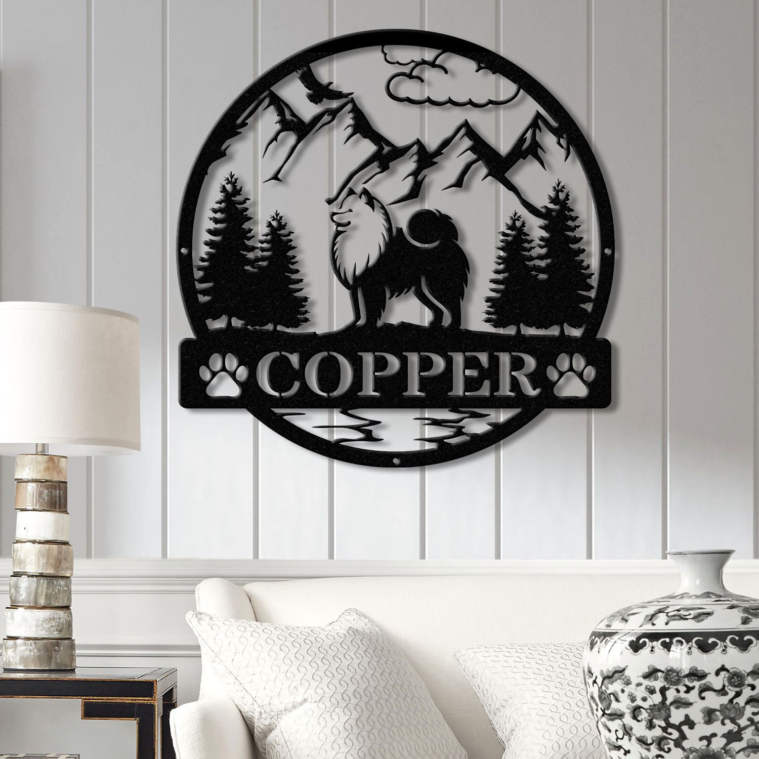Samoyed Metal Sign, Custom Dog Name Sign, Dog Memorial Gift, Samoyed Wall Decor, Dog Lovers Wall Art, Pet Lover Gift, Dog Mom Gifts
