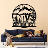 Custom Skiing Metal Sign with LED Lights - Personalized Ski Wall Art - Skier Gift & Monogram - Ski Home Decor & Snow Skiing Sign
