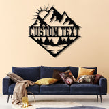 Personalized Mountain Forest Metal Sign, Custom Nature-Inspired Wall Art, Hill & Trees Metal Sign, Ideal for Cabin, Man Cave & Outdoor Decor