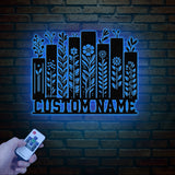 Personalized Books Metal Sign with LED Lights - Custom Bookshelf Wall Art - Library Decor - Bookworm & Reading Room Sign - Book Club Gift