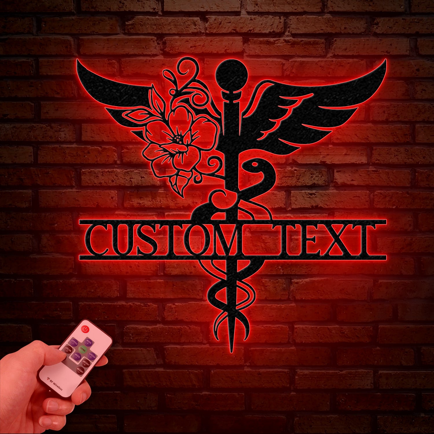 Personalized Floral Nurse Metal Sign, RN LPN CNA Gifts, Mother's Day Gift for Nurses, Custom Family Name Sign, Doctor Gift, Nurse Decor