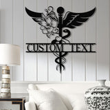 Personalized Floral Nurse Metal Sign, RN LPN CNA Gifts, Mother's Day Gift for Nurses, Custom Family Name Sign, Doctor Gift, Nurse Decor
