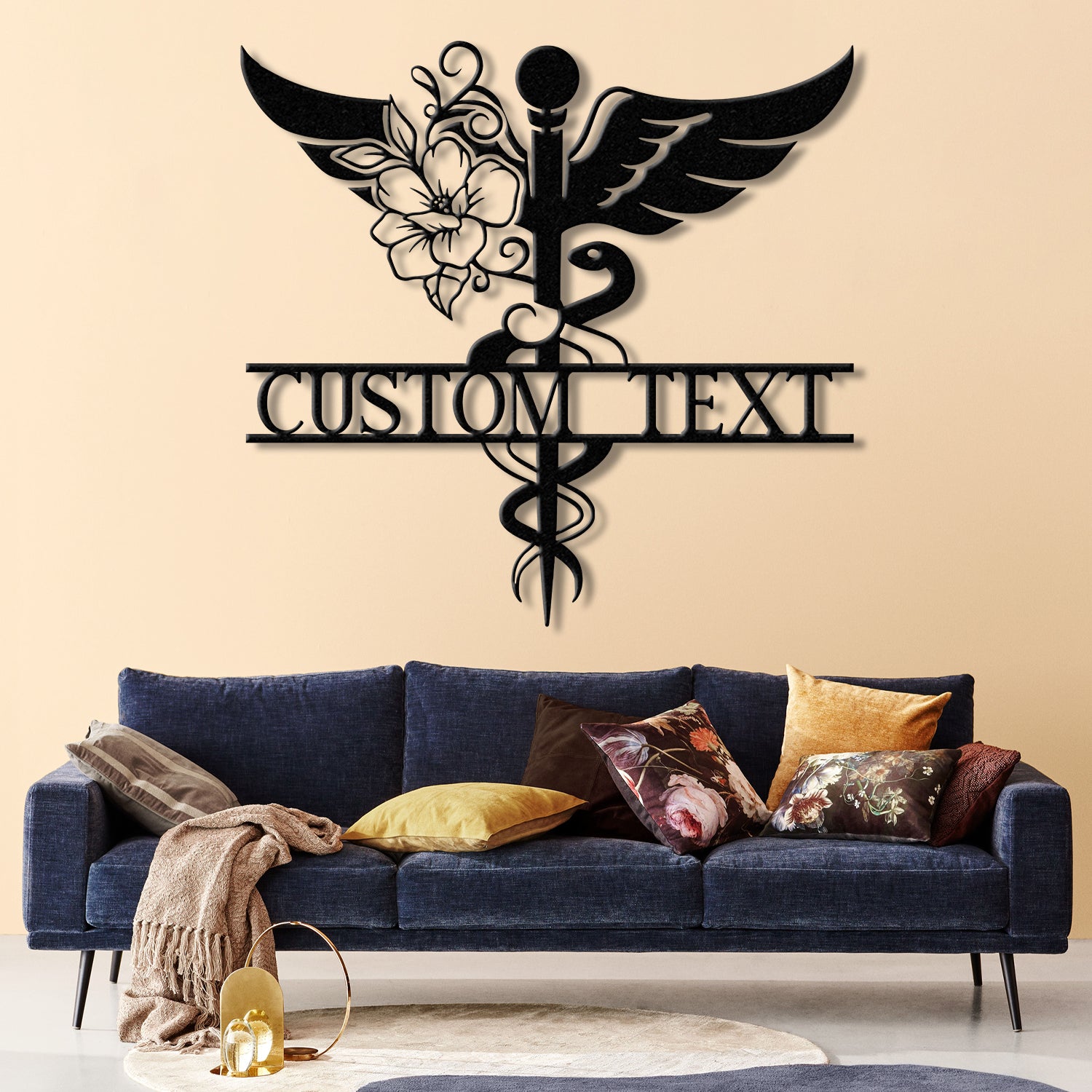 Personalized Floral Nurse Metal Sign, RN LPN CNA Gifts, Mother's Day Gift for Nurses, Custom Family Name Sign, Doctor Gift, Nurse Decor