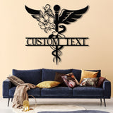 Personalized Floral Nurse Metal Sign, RN LPN CNA Gifts, Mother's Day Gift for Nurses, Custom Family Name Sign, Doctor Gift, Nurse Decor