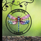 Custom Dragonfly Garden Sign | Personalized Metal Garden Decor, Custom Name Sign, Dragonfly Wall Art - Gift For Gardener