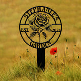 Personalized Metal Garden Sign, Custom Roses Garden Stake, Gardener Decor, Outdoor Garden Sign, Greenhouse Sign, Gardening Gift