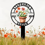 Custom Metal Garden Sign – Personalized Garden Name Sign – Metal Yard Art & Flower Lawn Decor – Housewarming Gift, Gardening Gift