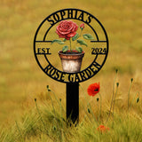 Personalized Metal Garden Sign, Custom Roses Garden Stake, Gardener Decor, Outdoor Garden Sign, Greenhouse Sign, Gardening Gift