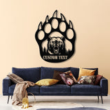 Custom Bear Hand Cabin Sign, Mountain Decor Personalized Metal Bear Sign, Cabin Decor, Outdoor Bear Decor, Rustic Cabin Bear Sign