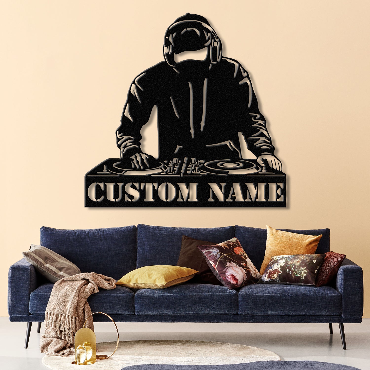 Custom DJ Metal Sign with LED Light, Personalized Disc Jockey Wall Art, Music Lover Gift, DJ Player Sign, Unique DJ Gift for Men