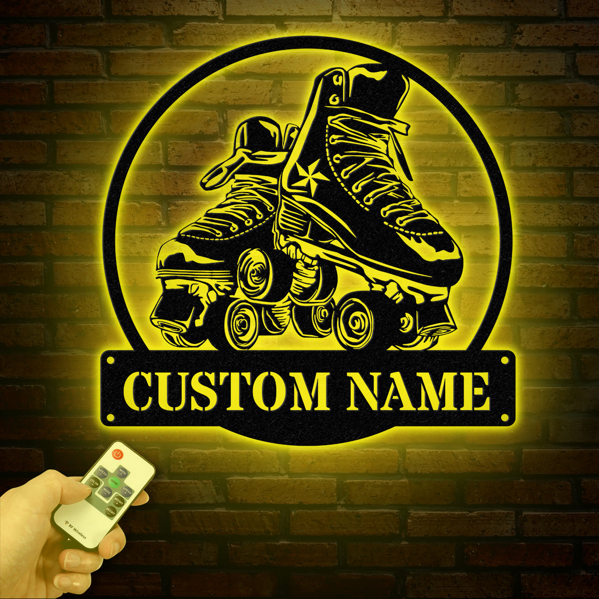 Custom Metal Roller Skate Sign with LED Lights – Personalized Roller Skating Name Sign – Roller Skating Home Decor – Gifts for Girls