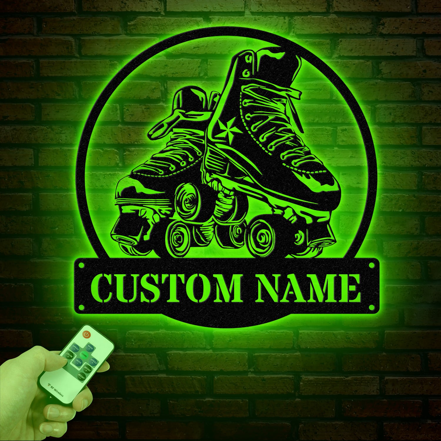 Custom Metal Roller Skate Sign with LED Lights – Personalized Roller Skating Name Sign – Roller Skating Home Decor – Gifts for Girls