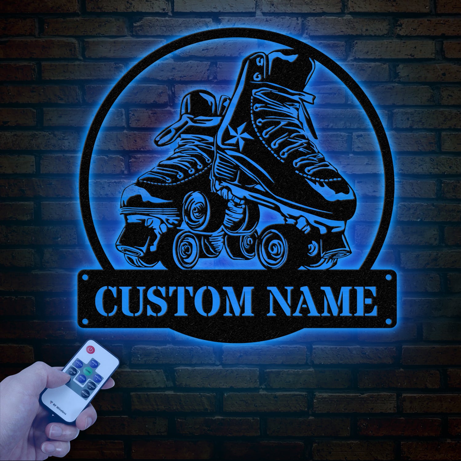 Custom Metal Roller Skate Sign with LED Lights – Personalized Roller Skating Name Sign – Roller Skating Home Decor – Gifts for Girls