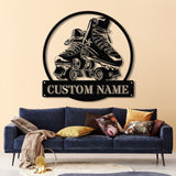 Custom Metal Roller Skate Sign with LED Lights – Personalized Roller Skating Name Sign – Roller Skating Home Decor – Gifts for Girls
