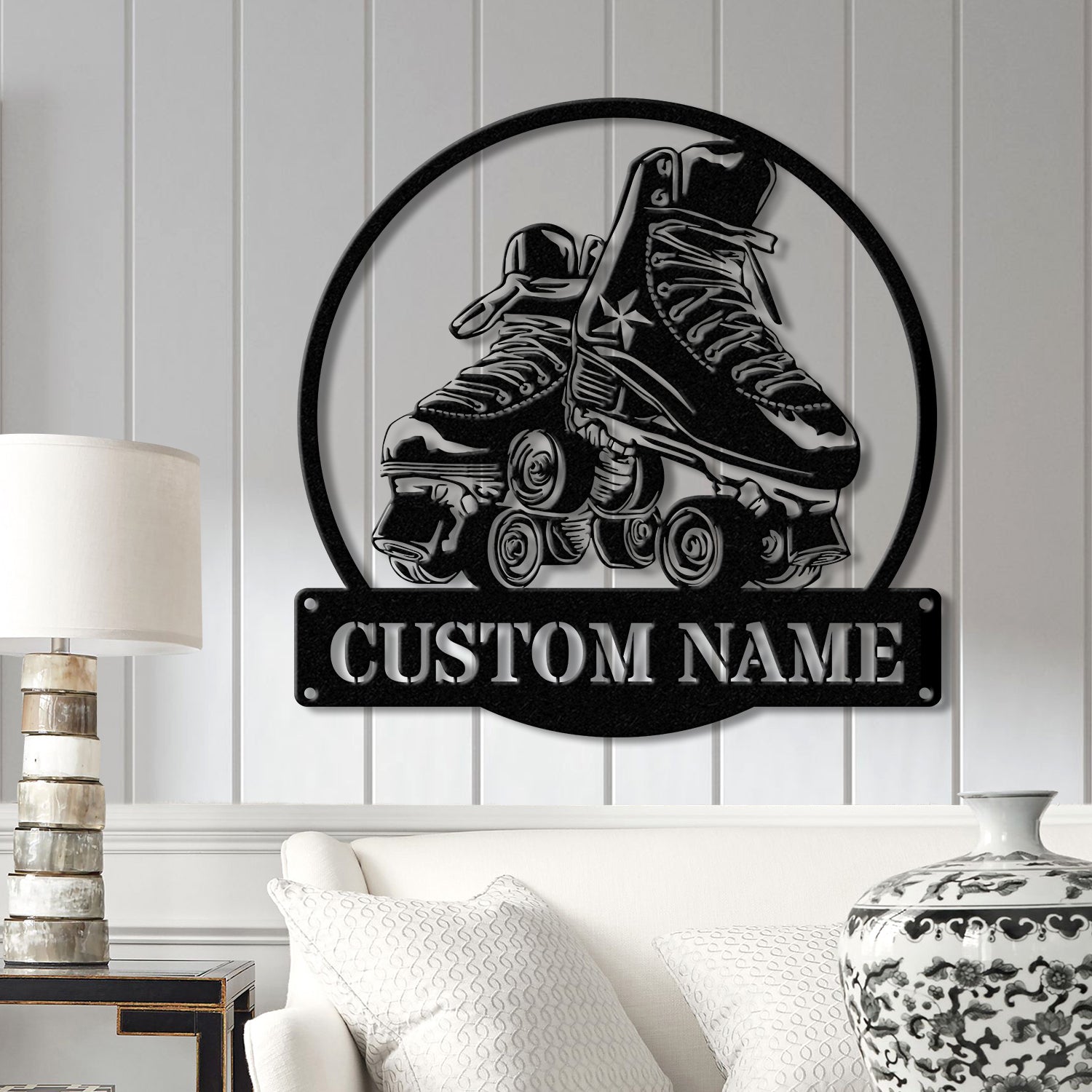 Custom Metal Roller Skate Sign with LED Lights – Personalized Roller Skating Name Sign – Roller Skating Home Decor – Gifts for Girls