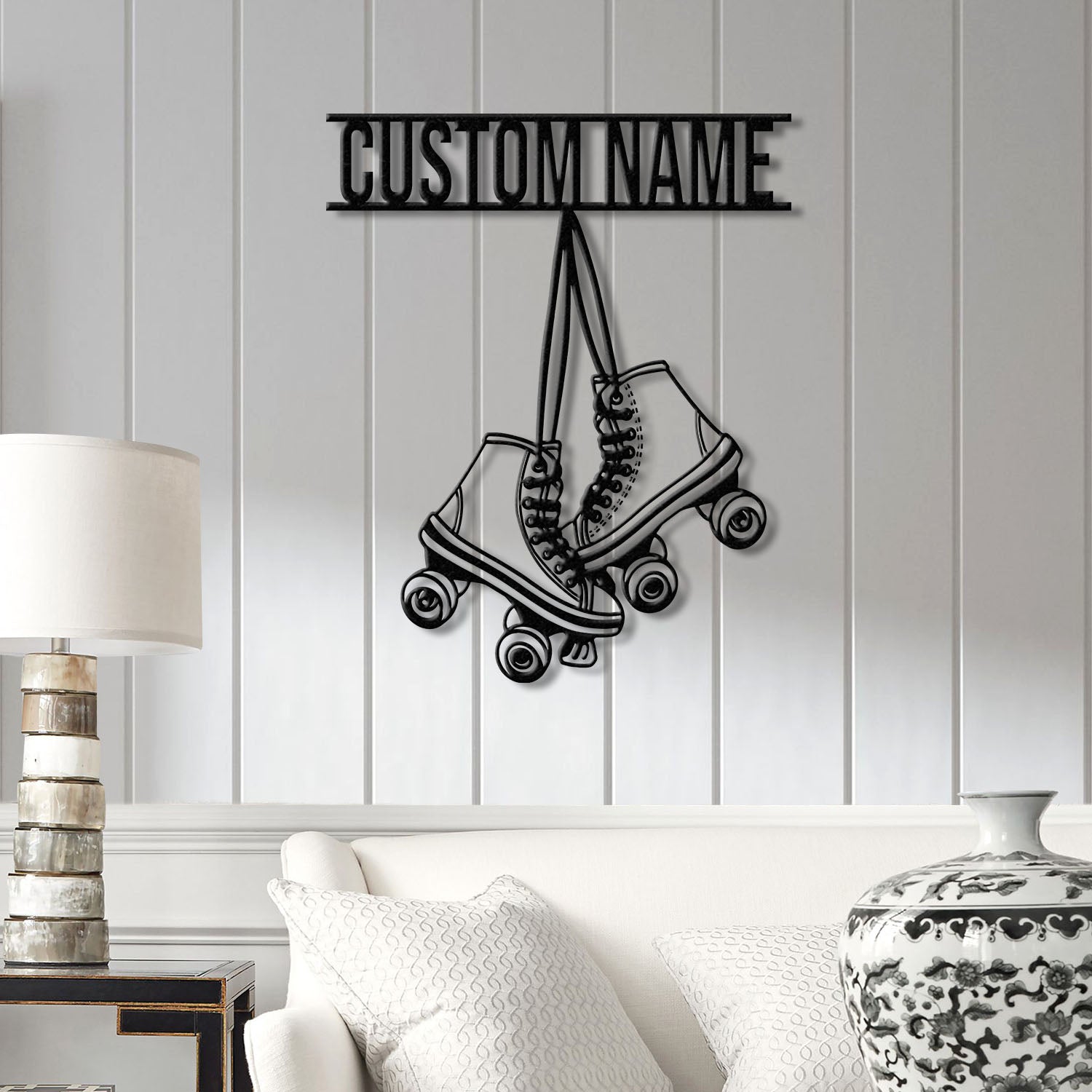 Custom Metal Roller Skate Sign with LED Lights – Personalized Roller Skating Name Sign – Unique Roller Skating Home Decor – Gifts for Girls