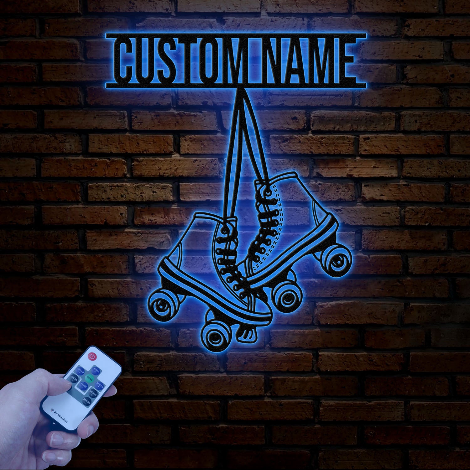 Custom Metal Roller Skate Sign with LED Lights – Personalized Roller Skating Name Sign – Unique Roller Skating Home Decor – Gifts for Girls