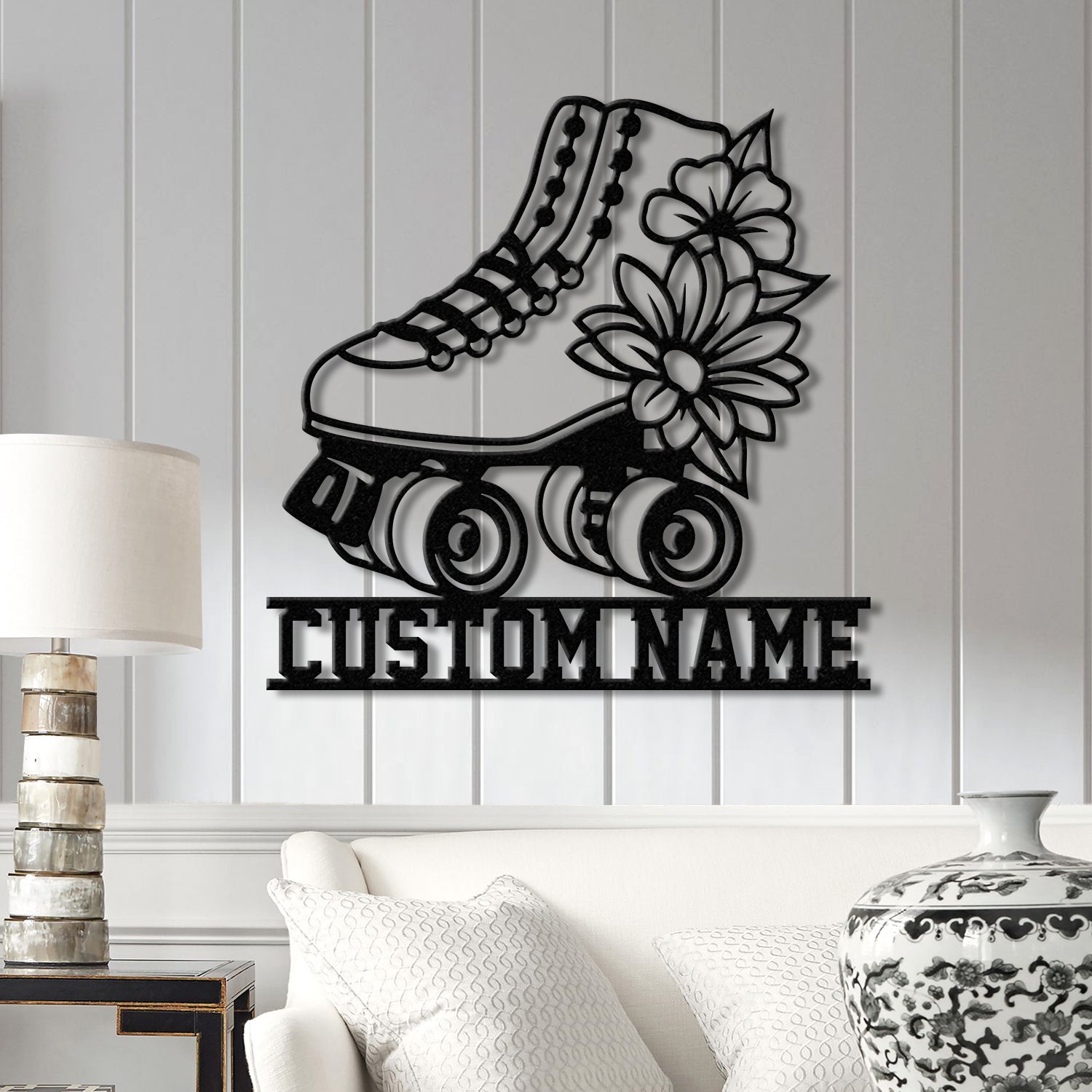 Custom Metal Roller Skate Sign with LED Lights – Personalized Roller Skating Name Sign – Roller Skating Home Decor – Gifts for Girls