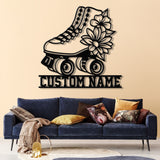 Custom Metal Roller Skate Sign with LED Lights – Personalized Roller Skating Name Sign – Roller Skating Home Decor – Gifts for Girls