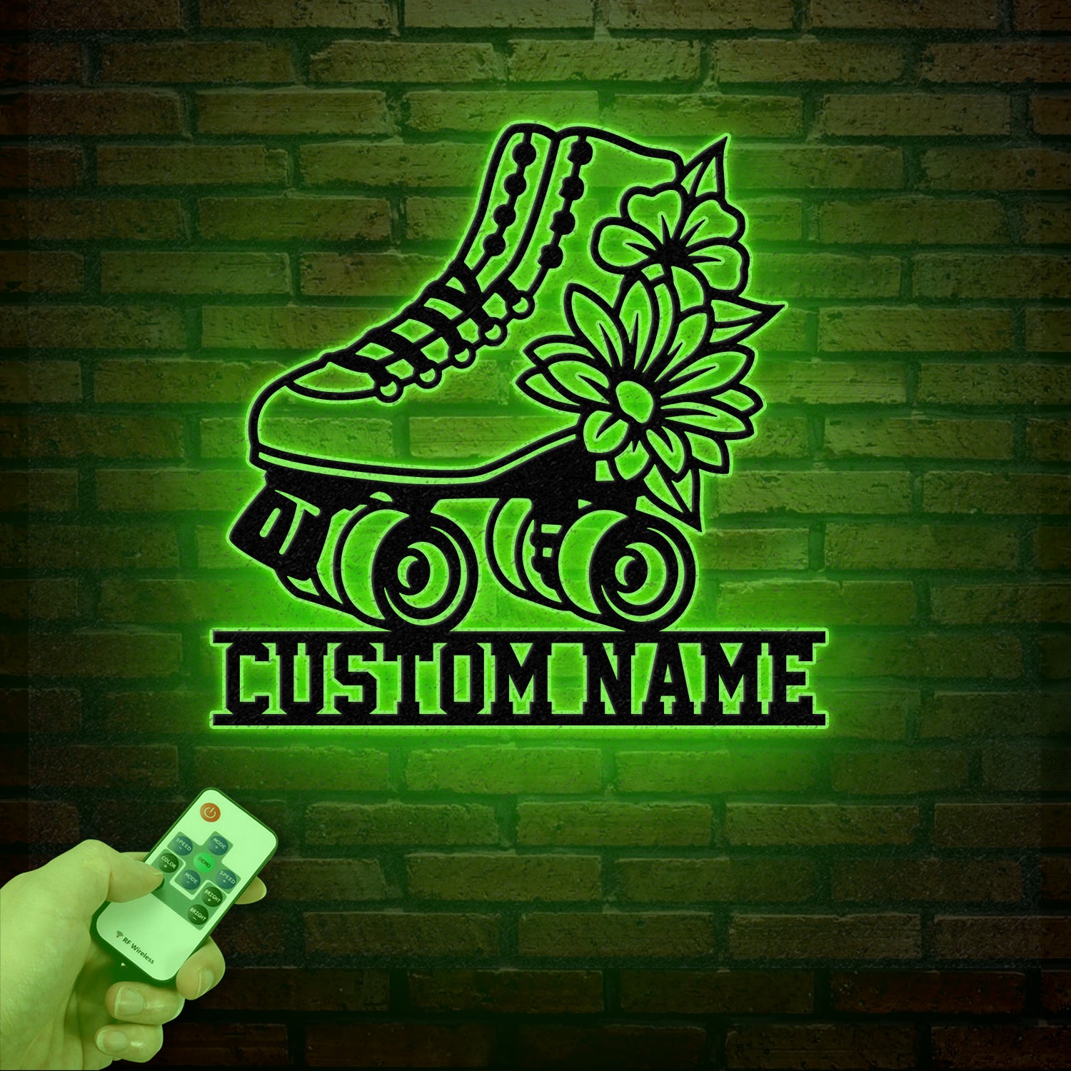 Custom Metal Roller Skate Sign with LED Lights – Personalized Roller Skating Name Sign – Roller Skating Home Decor – Gifts for Girls