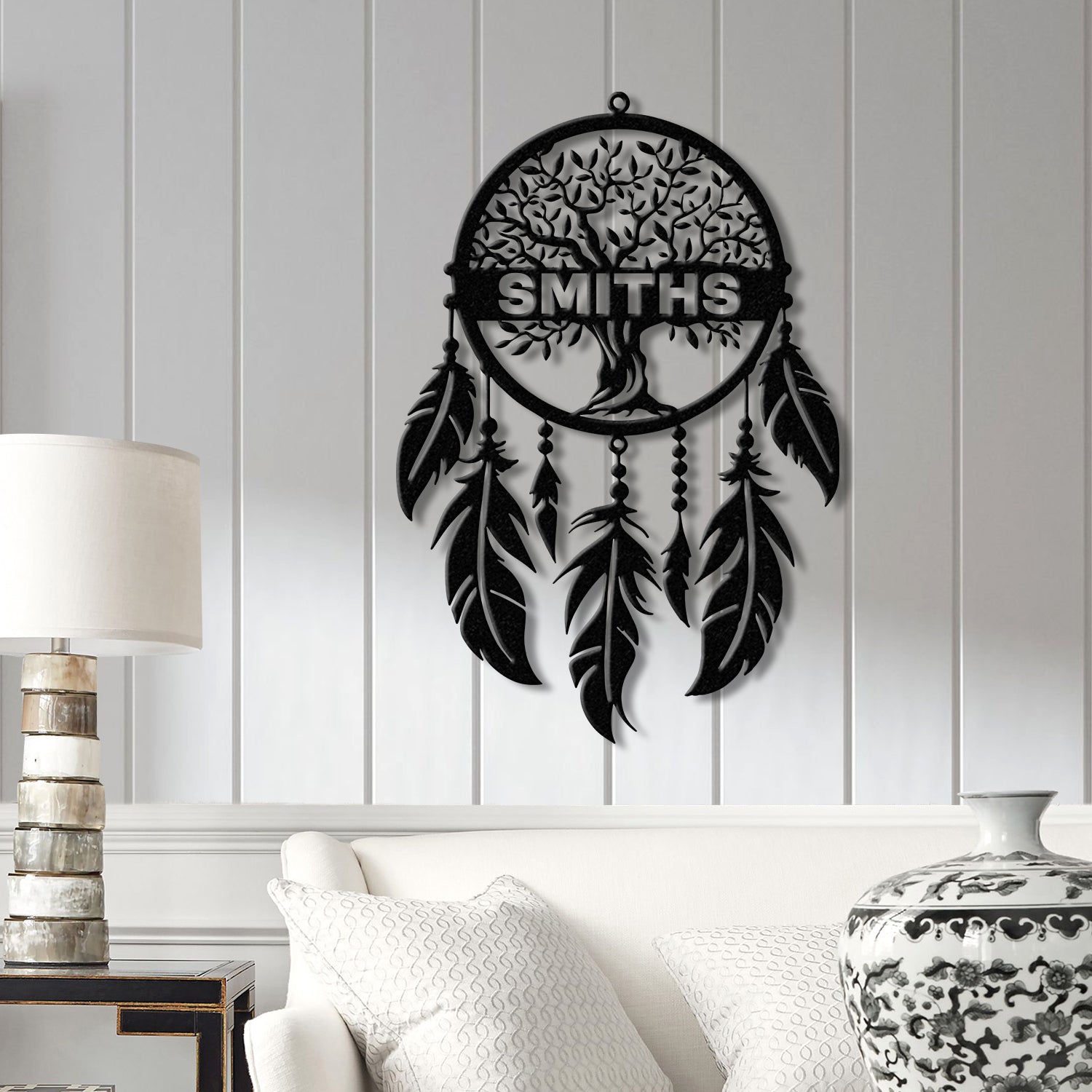 Custom Tree Of Life Dream Catcher Metal Wall Art with Led Lights, Dreamcatcher Wall Hanging, Dreamcatcher Decor, Christmas gifts, Home Decor