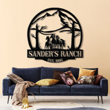 Custom Horse Ranch Sign, Personalized Metal Ranch Sign, Metal Hose Sign, Camp Sign, Horse Stall, Horse Farm Decor, Barn Sign, Farmer Gifts