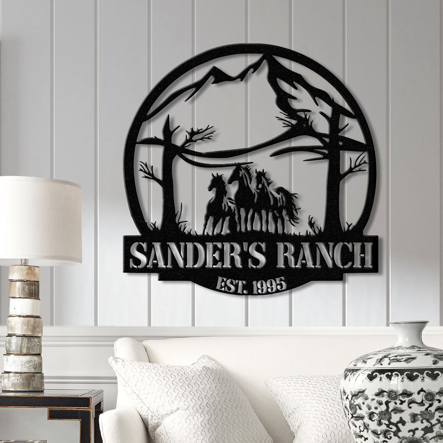 Custom Horse Ranch Sign, Personalized Metal Ranch Sign, Metal Hose Sign, Camp Sign, Horse Stall, Horse Farm Decor, Barn Sign, Farmer Gifts