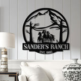 Custom Horse Ranch Sign, Personalized Metal Ranch Sign, Metal Hose Sign, Camp Sign, Horse Stall, Horse Farm Decor, Barn Sign, Farmer Gifts