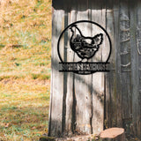 Personalized Hen House Coop Sign with Led Light, Custom Chicken Coop Sign, Farm Metal Sign, Metal Chicken Sign, Custom Chicken Coop Sign