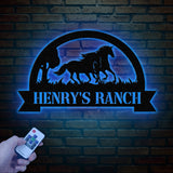 Custom Horse Ranch Sign, Personalized Metal Ranch Sign, Metal Hose Sign, Camp Sign, Horse Stall, Horse Farm Decor, Barn Sign, Farmer Gifts