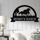Custom Horse Ranch Sign, Personalized Metal Ranch Sign, Metal Hose Sign, Camp Sign, Horse Stall, Horse Farm Decor, Barn Sign, Farmer Gifts