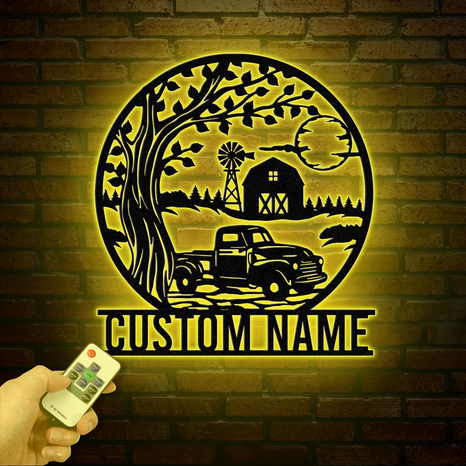 Custom Pickup Truck Metal Farm Sign, Farm Metal Sign, Farm Decor, Personalized Family Name Sign, Unique Gift for Farmers, Outdoor Farm Decor