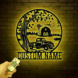 Custom Pickup Truck Metal Farm Sign, Farm Metal Sign, Farm Decor, Personalized Family Name Sign, Unique Gift for Farmers, Outdoor Farm Decor