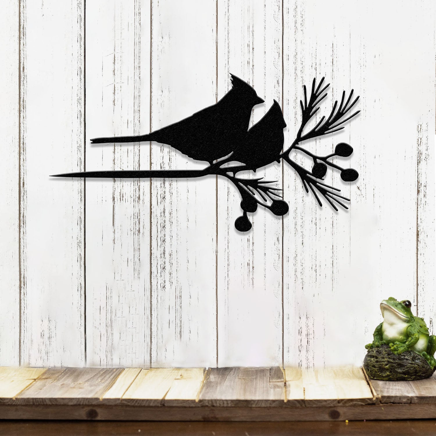 Cardinals Metal Bird Yard Garden Art, Metal Yard Art, Tree sign, Memorial Sign, Bird Lover Gifts, Patio Decor, Christmas Gifts