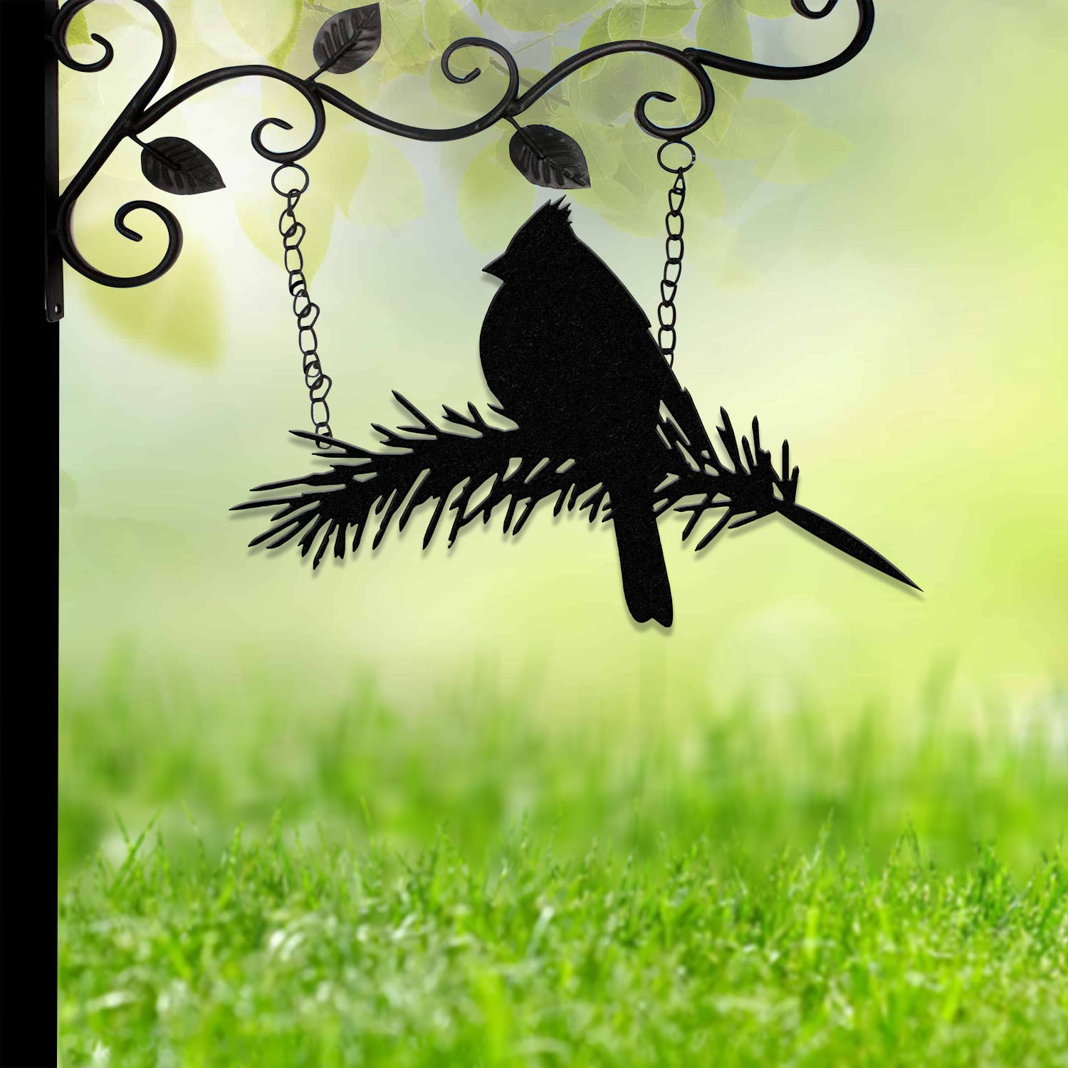 Cardinals Metal Bird Yard Garden Art, Metal Yard Art, Tree sign, Memorial Sign, Bird Lover Gifts, Patio Decor, Christmas Gifts