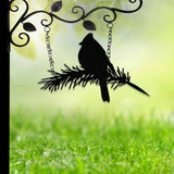 Cardinals Metal Bird Yard Garden Art, Metal Yard Art, Tree sign, Memorial Sign, Bird Lover Gifts, Patio Decor, Christmas Gifts