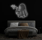Bubbly Ghost Neon Sign, Halloween Ghost LED Light, Fun Ghost Bar Decor, Custom Neon Wall Art, Ghost Party Wall Decor, Unique Kids Room Sign