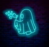 Bubbly Ghost Neon Sign, Halloween Ghost LED Light, Fun Ghost Bar Decor, Custom Neon Wall Art, Ghost Party Wall Decor, Unique Kids Room Sign