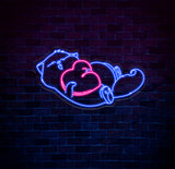 Adorable Cat Neon Sign - Custom Kitty LED Sign with Heart, Cozy Pet Room Decor, Cute Cat Lover Gift, Bedroom Wall Art Neon Light