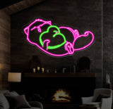 Adorable Cat Neon Sign - Custom Kitty LED Sign with Heart, Cozy Pet Room Decor, Cute Cat Lover Gift, Bedroom Wall Art Neon Light