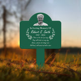 Personalized Photo Grave Marker - Temporary Outdoor Memorial Plaque, Sympathy & Remembrance Sign, Custom Grave Plaque for Loved Ones