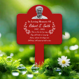 Personalized Photo Grave Marker - Temporary Outdoor Memorial Plaque, Sympathy & Remembrance Sign, Custom Grave Plaque for Loved Ones