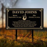 Custom Hunting Memorial Stake - Cemetery Grave Marker, Fishing Memorial Stake, In Memory of Hunter or Fisher, Sympathy Gift for Dad