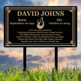 Custom Hunting Memorial Stake - Cemetery Grave Marker, Fishing Memorial Stake, In Memory of Hunter or Fisher, Sympathy Gift for Dad
