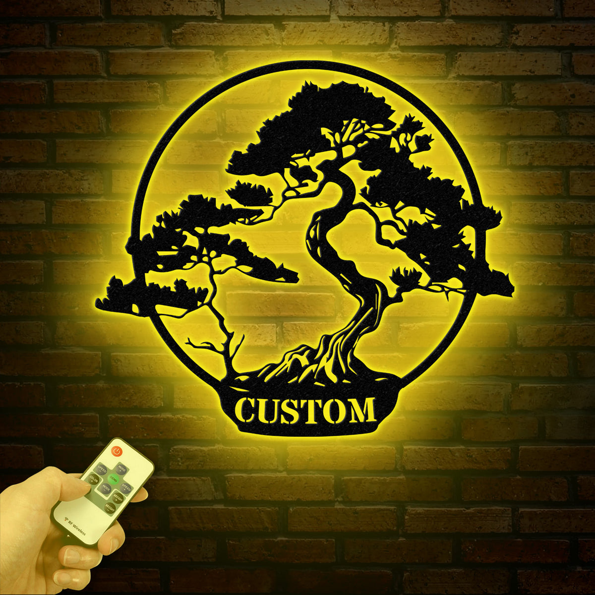 Personalized Bonsai Tree Metal Wall Art, Custom Bonsai Tree Sign, Bonsai Tree Lover, Gift For Bonsai Tree Lover, Japanese Bedroom Decor