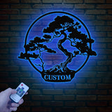 Personalized Bonsai Tree Metal Wall Art, Custom Bonsai Tree Sign, Bonsai Tree Lover, Gift For Bonsai Tree Lover, Japanese Bedroom Decor