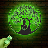 Buddha Metal Wall Art, Buddha Tree of Life, Zen Wall Art, Buddha Wall Decor, Buddha Om Metal Sign, Meditation Decor Gift, Yoga Studio Gift